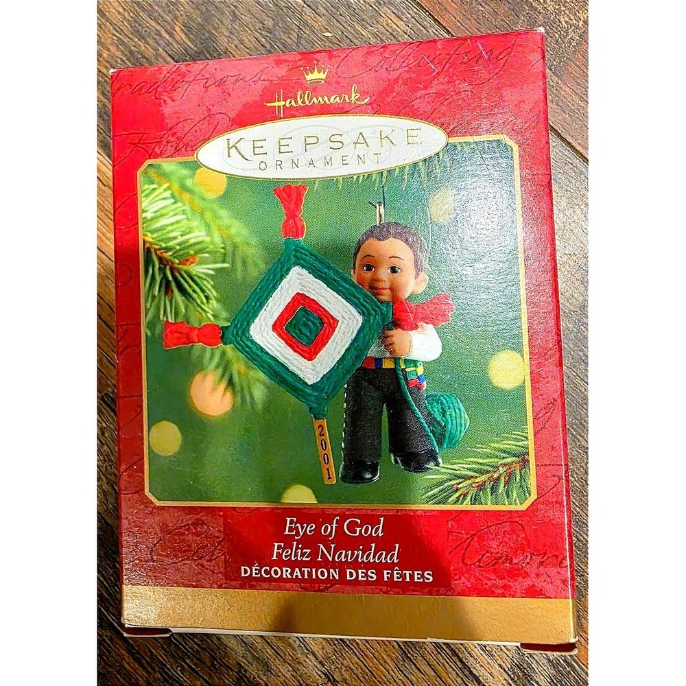 2001 Hallmark Keepsake Ornament Eye of God Feliz Navidad Mexican Folk Art Julie